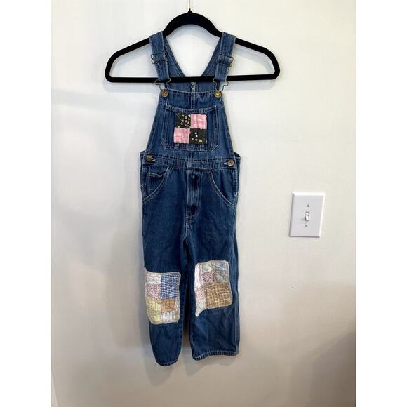 John Deere Other - Vintage John Deere Patchwork Denim Overalls Girls Size 6 Cottagecore Farmcore